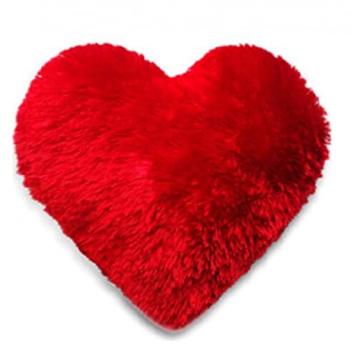 SMR Kart Heart Fur Cushions Cover (36 cm*38 cm, Red) thumbnail 3