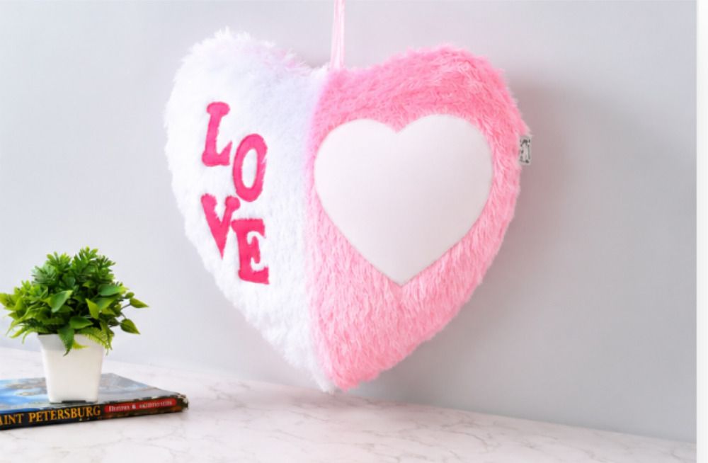 SMR Kart  Fur Cushion Cover (20 × 20 cm, White & Pink) thumbnail 2