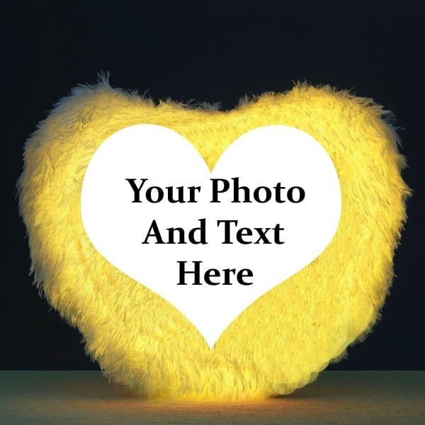 SMR Kart YELLOW HEART FUR CUSHION thumbnail 2